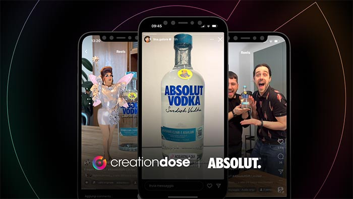Absolut Vodka sceglie CreationDose per la campagna di influencer marketing dedicata al lancio di Absolut Gift