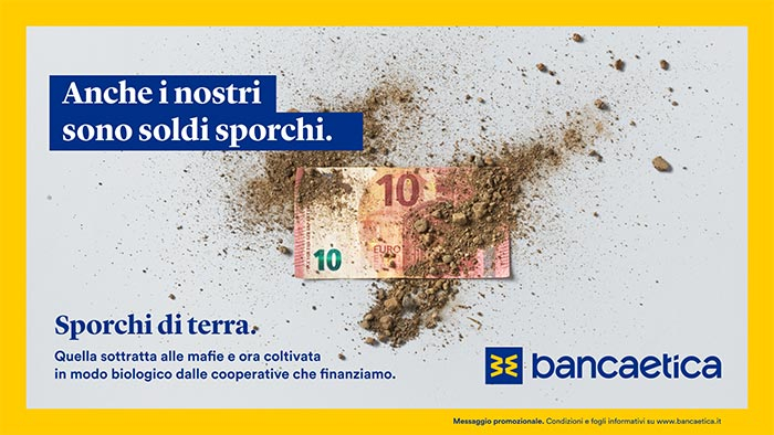 Banca Etica sceglie OFF Media e Cookies Agency  e lancia la campagna “Soldi sporchi”