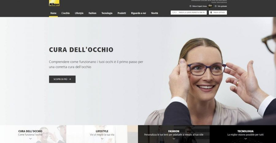 Nikon Lenswear Italy presenta il nuovo portale B2C