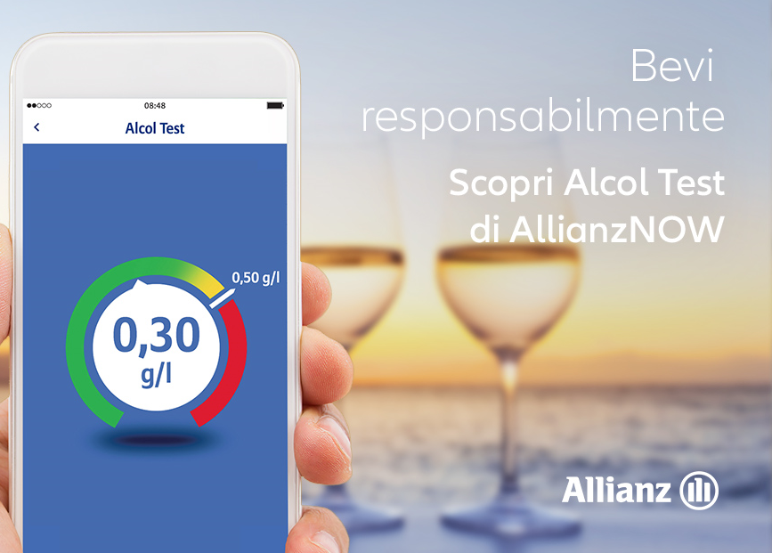 L’app AllianzNOW si arricchisce con un nuovo e utile strumento: l’alcol test