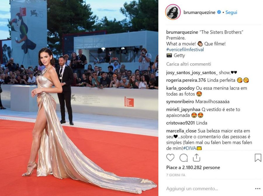 Instagram: alla Mostra del Cinema di Venezia la regina del social è Bruna Marquezine