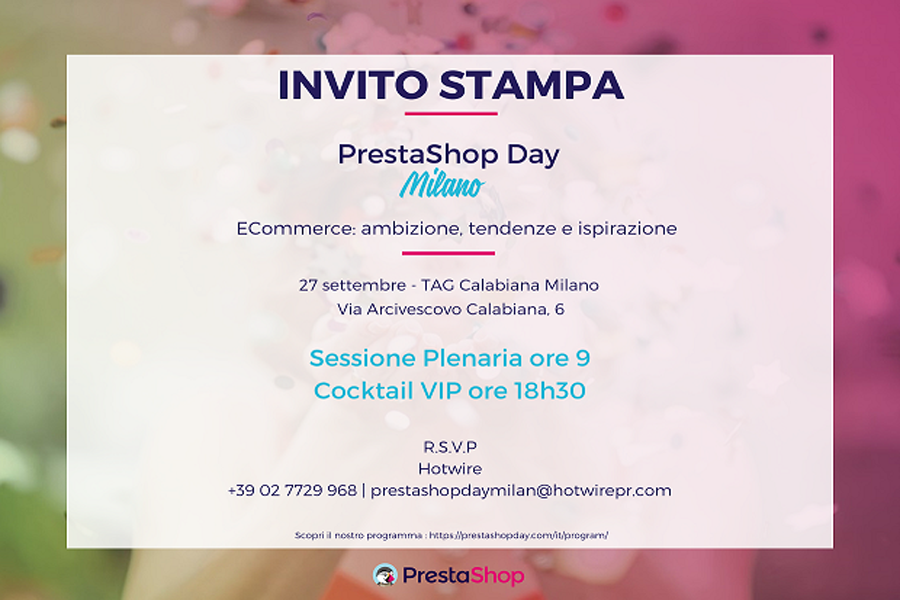 PrestaShop Day: giovedì prossimo a Milano si parlerà di ecommerce