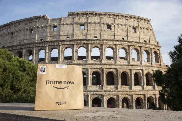 Amazon lancia Prime Now per i clienti Prime anche a Roma