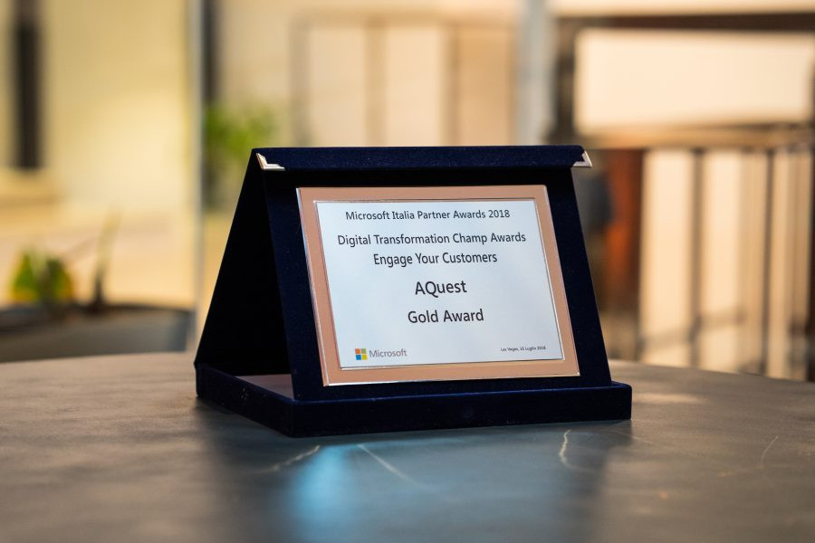 AQuest premiata nella categoria “Engage Your Customers” all’evento Microsoft Inspire 2018