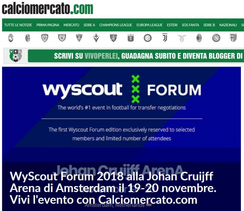 Calciomercato.com chiude il 2018 con la raccolta a +25% e record di visite