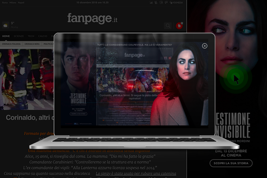 Warner Bros promuove ''Il testimone invisibile'' con un rich media ad hoc su Fanpage.it