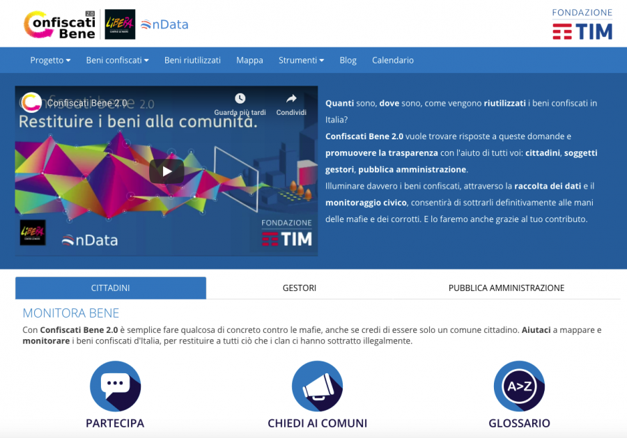 È online “Confiscati Bene 2.0”, il primo portale italiano per la promozione del riutilizzo dei beni confiscati alle mafie