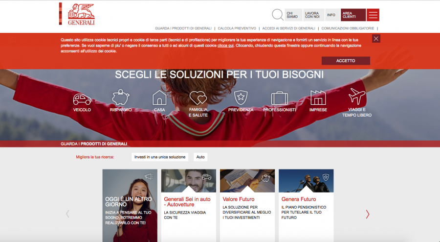 Per Generali Italia nuovo sito e adv digital