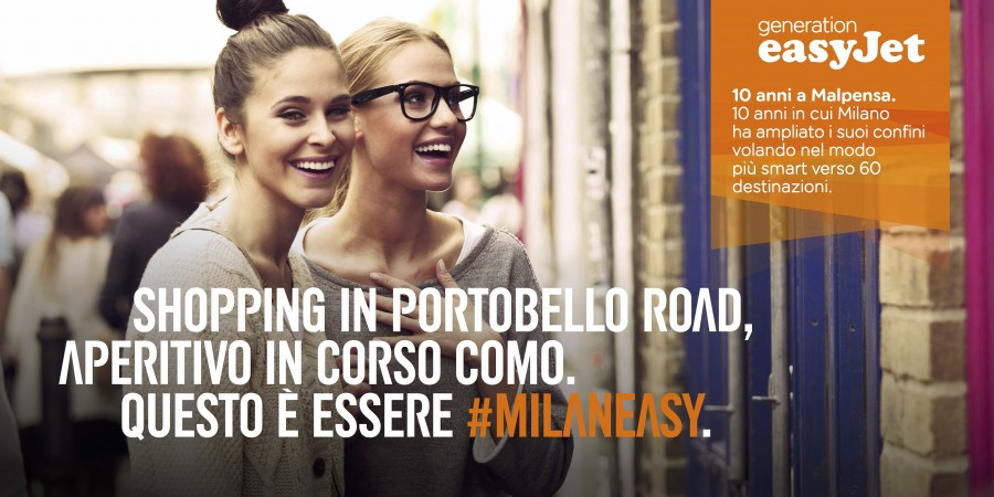 EasyJet dedica un’attività pubblicitaria a Milano