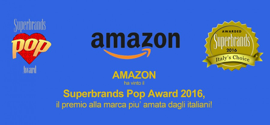 Amazon si aggiudica il Superbrands POP Award 2016