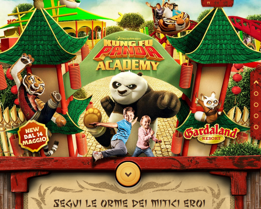 Upgrade realizza mini sito per Kung Fu Panda Academy