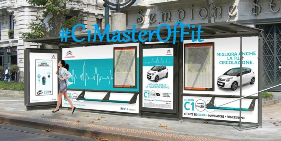 Citroën sfida i milanesi con #C1MasterofFit