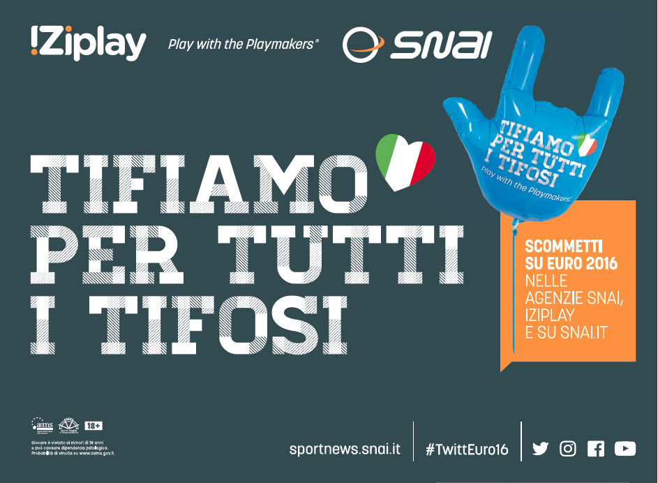 Euro 2016: on air la nuova campagna del Gruppo Snai-Cogetech