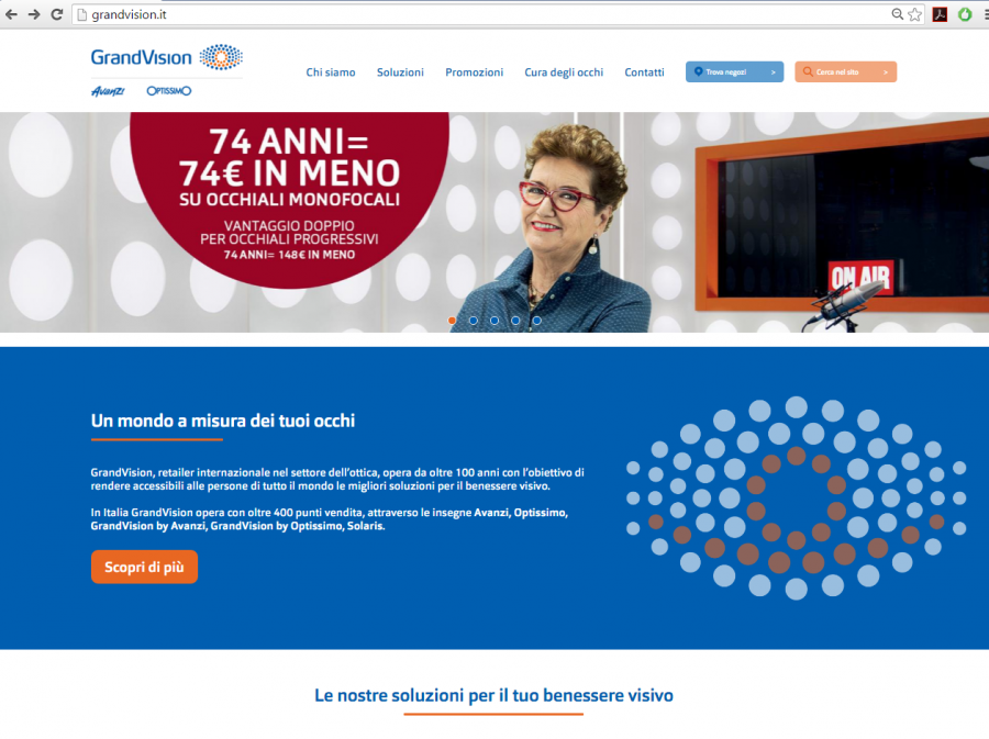 GrandVision, rebranding anche sul web con il nuovo sito