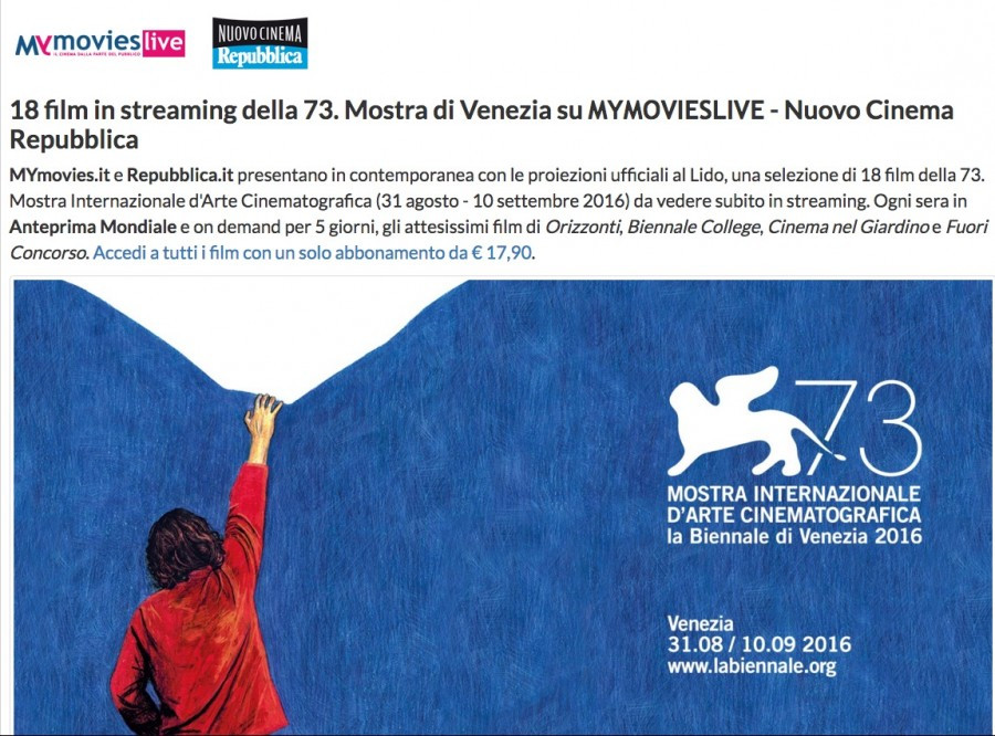 la Mostra Internazionale d’Arte Cinematografica va a Venezia con MYmovies