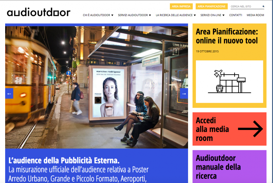 Audioutdoor: adesso  la pubblicità esterna può contare su un nuovo sito e un nuovo logo