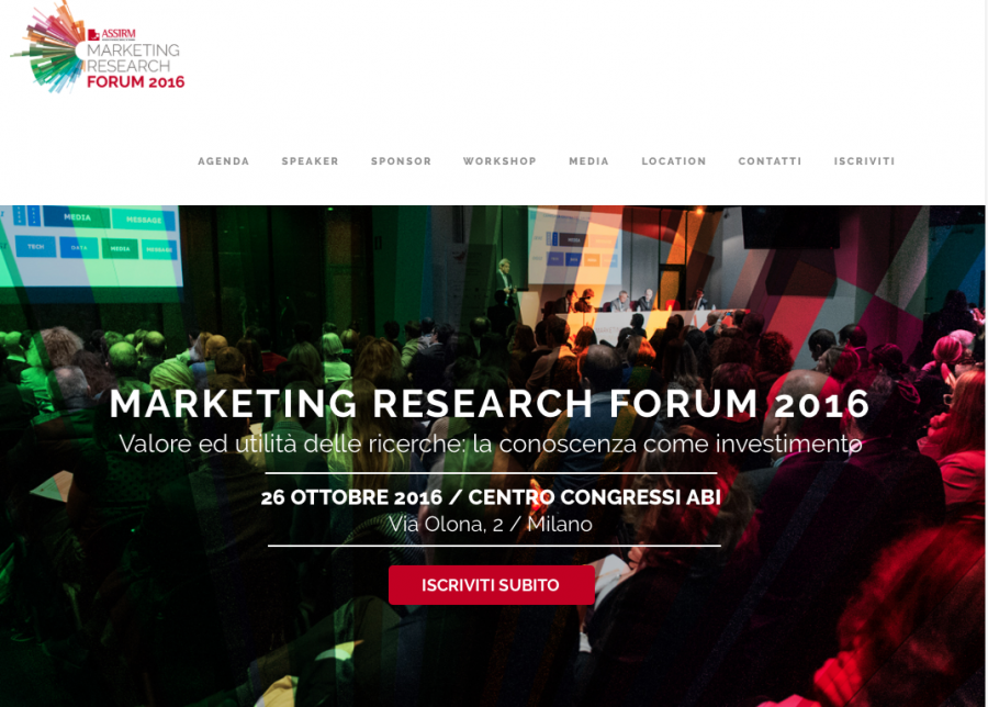 Assirm Marketing Research Forum 2016: appuntamento per il 26 ottobre, aperte le iscrizioni