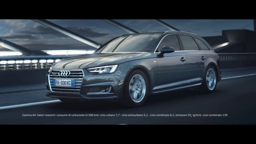 Audi A4 con la firma creativa di Verba “anticipa il progresso” in un film