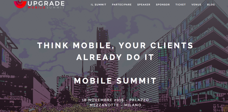 Milano, 18 novembre 2016: si svolge la prima edizione di Mobile Upgrade Summit
