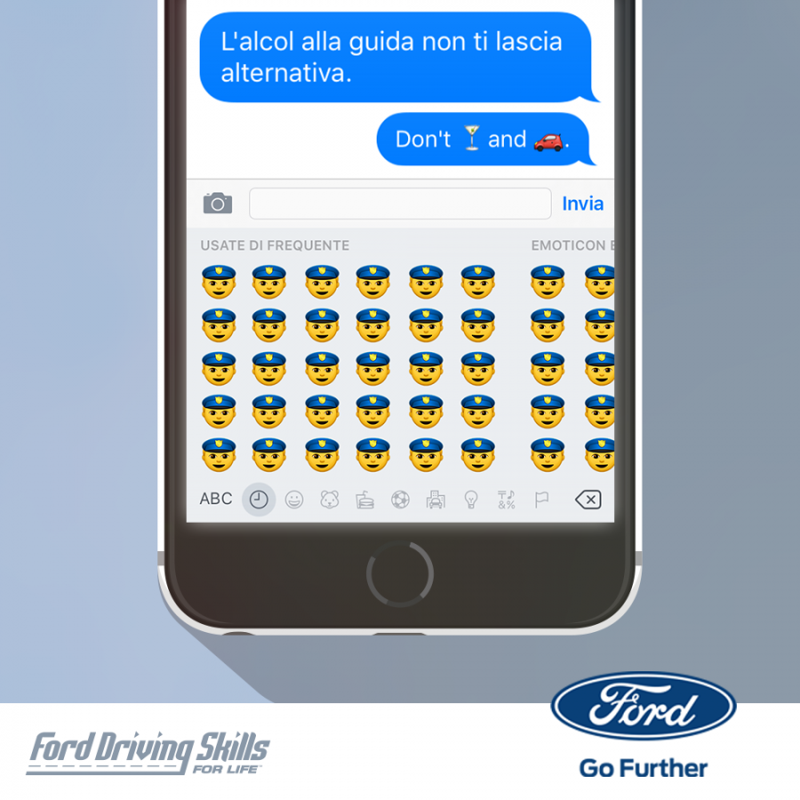 Ford Italia e GTB Roma: emoji contro i comportamenti sbagliati al volante
