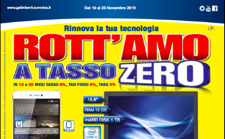 “Rott’amo a tasso zero”, al via la campagna di Max Information per la promozione nazionale di Euronics