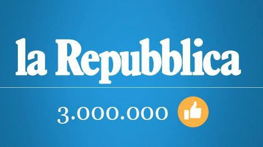 Repubblica è da record su Facebook: superati i 3 milioni di fan