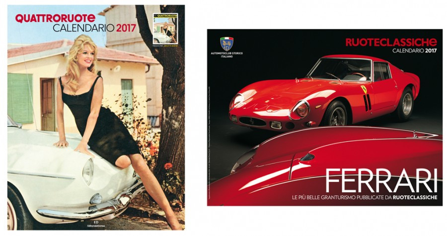Quattroruote e Ruoteclassiche vanno in edicola con i calendari per veri appassionati