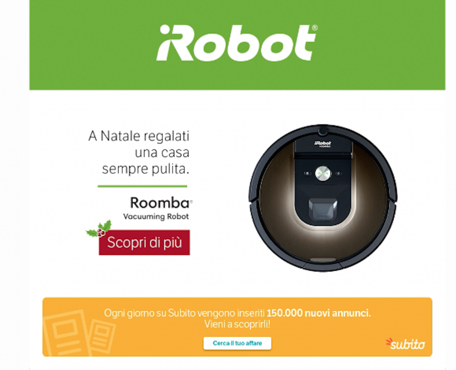 iRobot comunica su Subito con tre formati impattanti