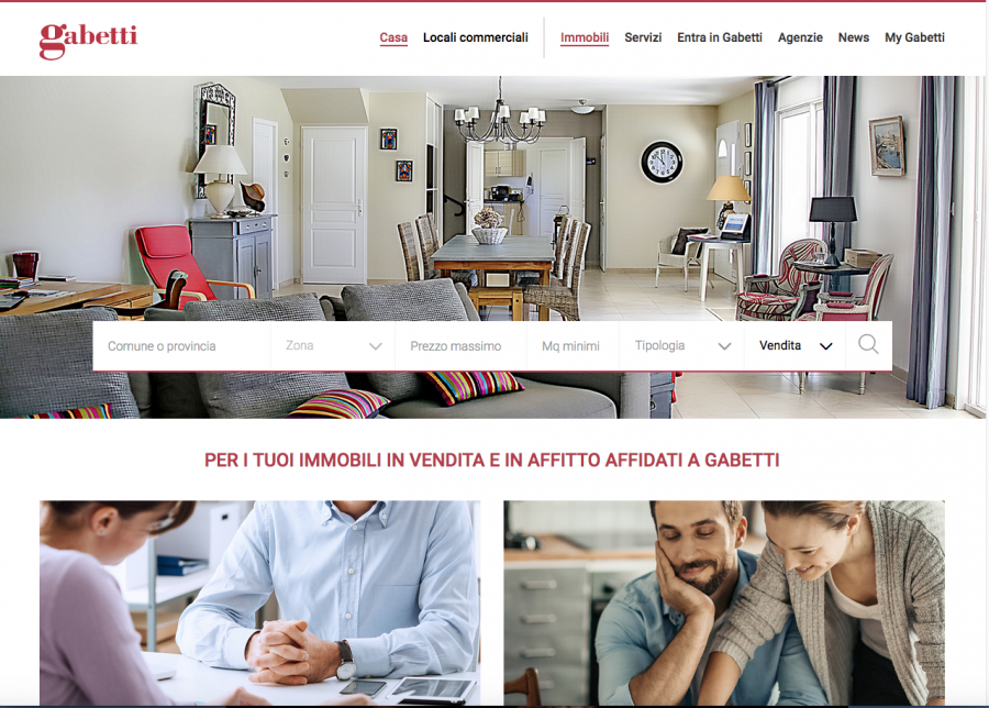 Gabetti online con un nuovo sito per posizionarsi come consulente immobiliare evoluto