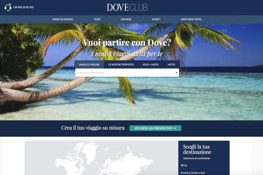 Intarget: ridisegna le coordinate digitali di DoveClub
