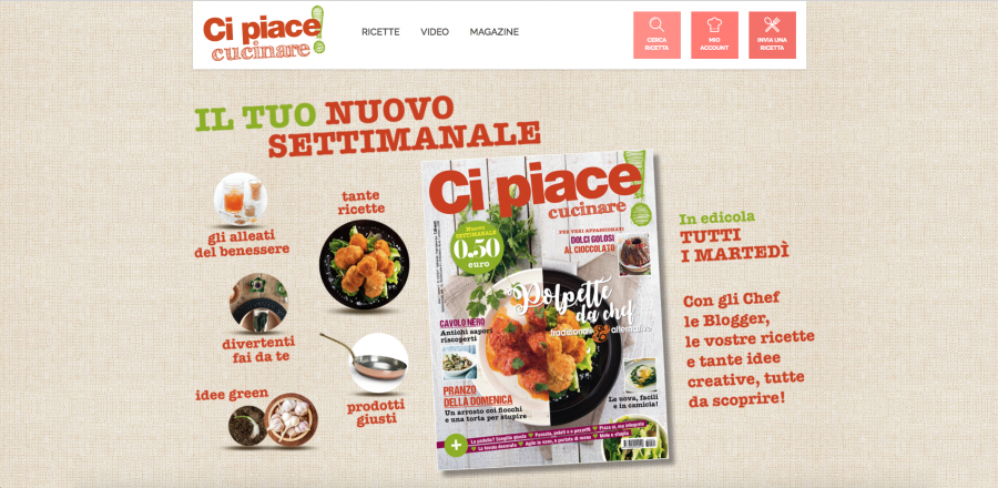 Gruppo Editoriale Universo presenta il settimanale Ci piace cucinare!