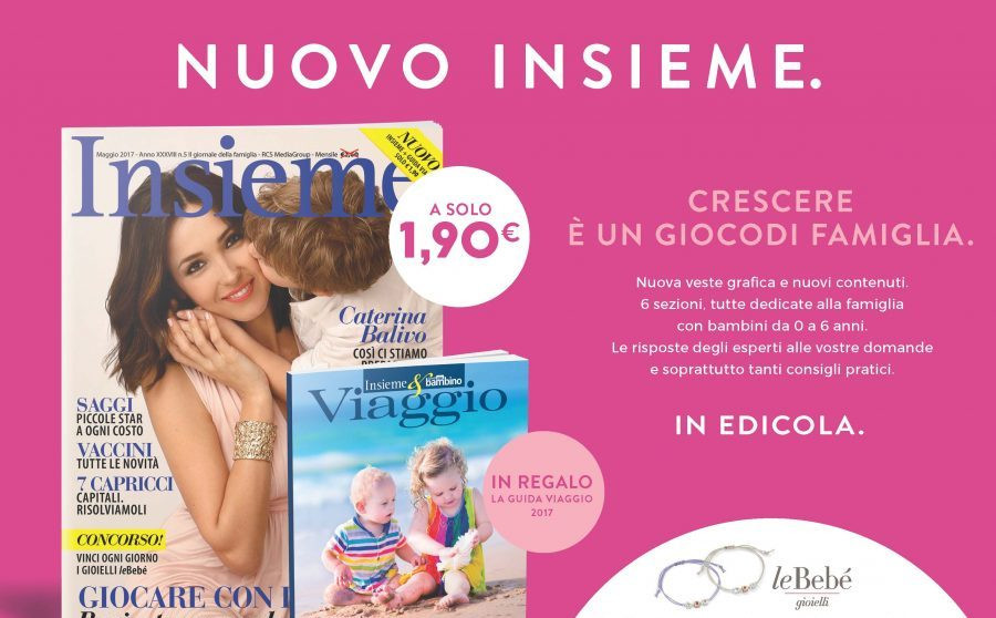 Restyling per lo storico mensile Insieme: in edicola da oggi con 120mila copie e campagna