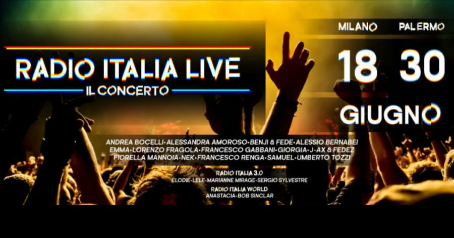 “Radio Italia Live - Il Concerto”: annunciato il cast di Milano e Palermo.  La diretta su Radio Italia Tv e Real Time