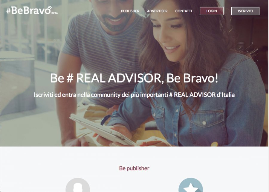 Nasce l’influencer platform BeBravo, per il buzz di #RealAdvisor