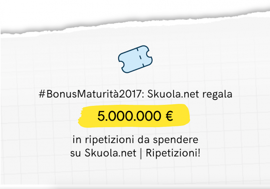 #BonusMaturità2017: Skuola.net regala 5milioni in ripetizioni ai maturandi