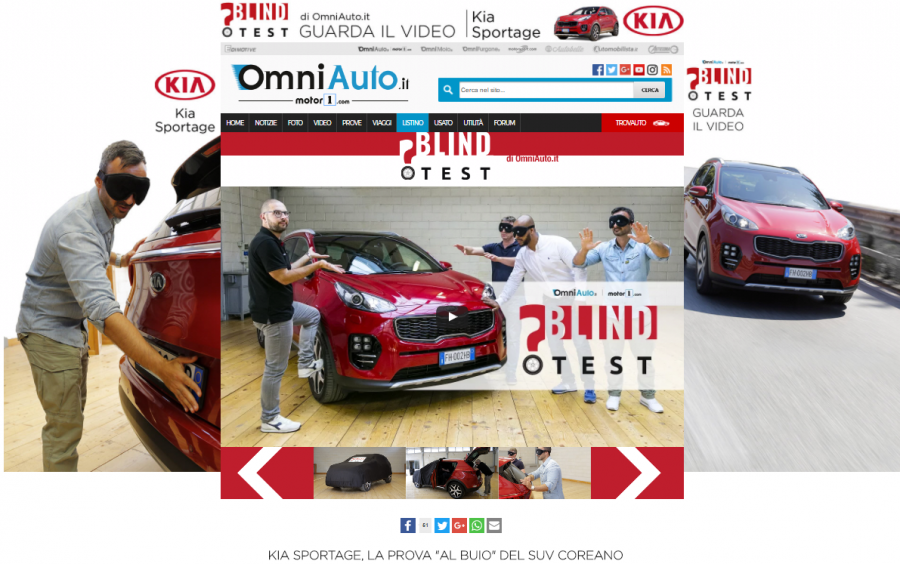 OmniAuto.it sbarca su DMAX con il nuovo format Blind Test e Kia Sportage