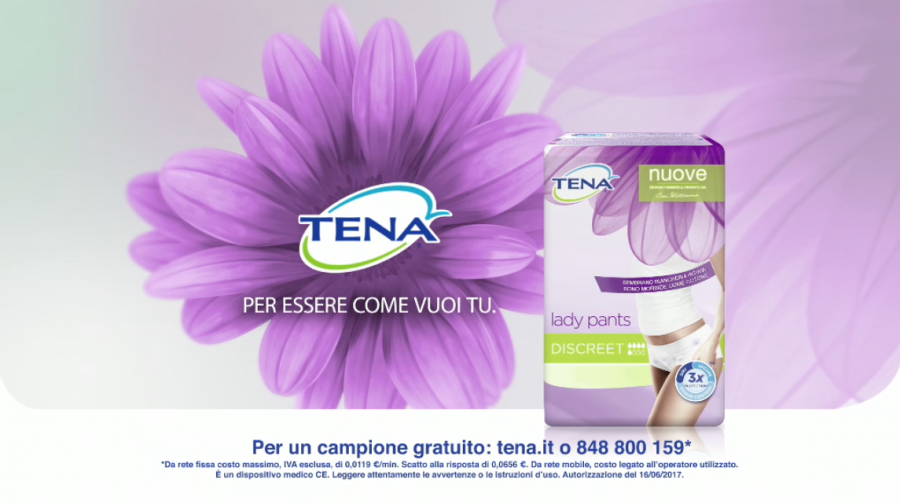 TENA presenta con uno spot tv il nuovo design delle mutandine TENA Lady Pants Discreet