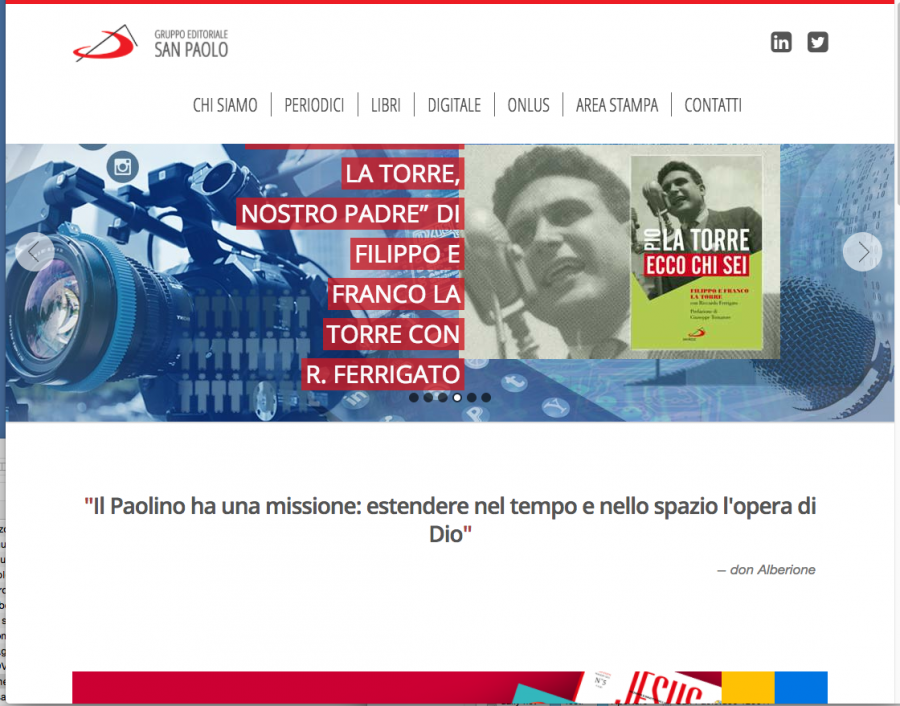 Il Gruppo Editoriale San Paolo presenta online il nuovo sito corporate