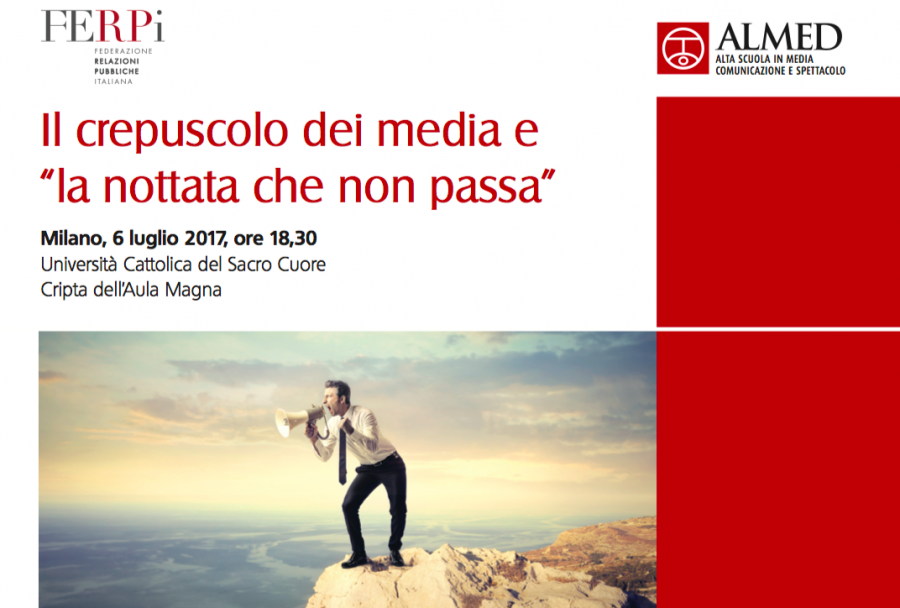 Domani, a Milano, la presentazione di “Il crepuscolo dei media”, di Vittorio Meloni