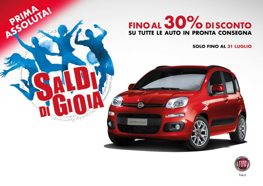 Fiat e Lancia propongono i “Saldi di gioia” con campagna di Armando Testa su stampa, radio ed esterna