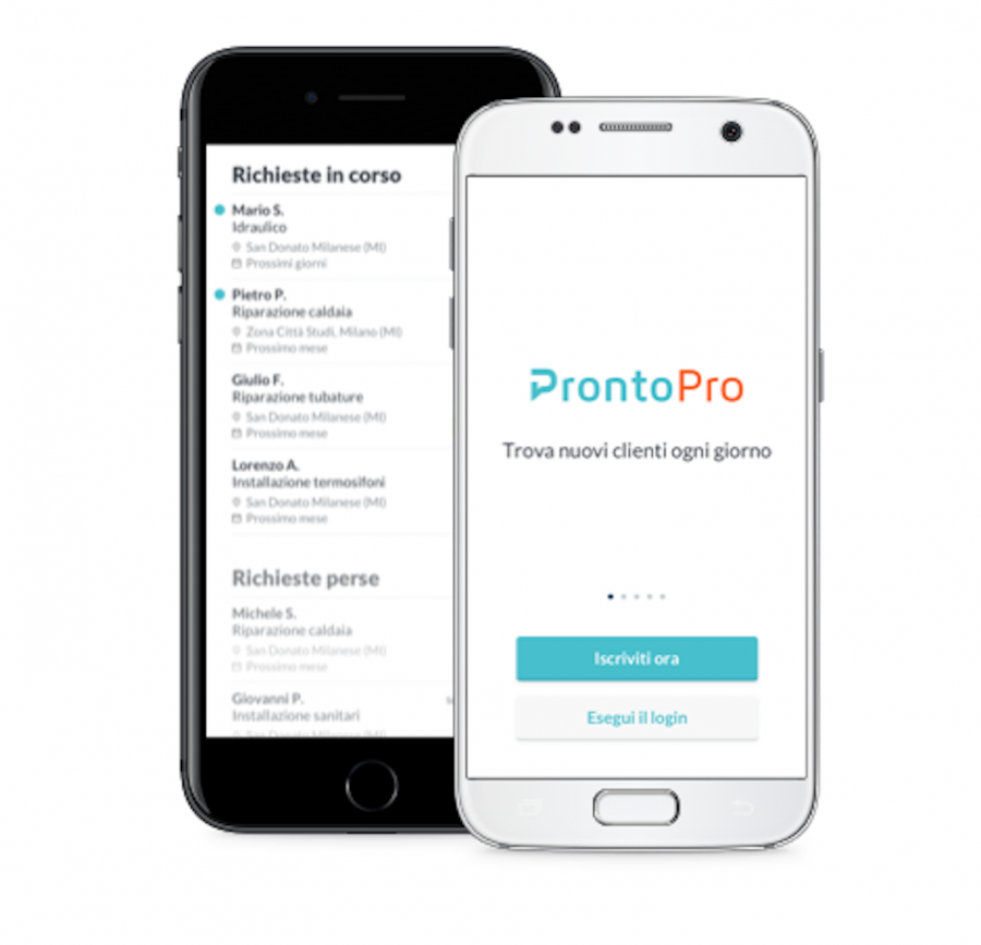ProntoPro.it lancia la sua  prima app dedicata ai professionisti