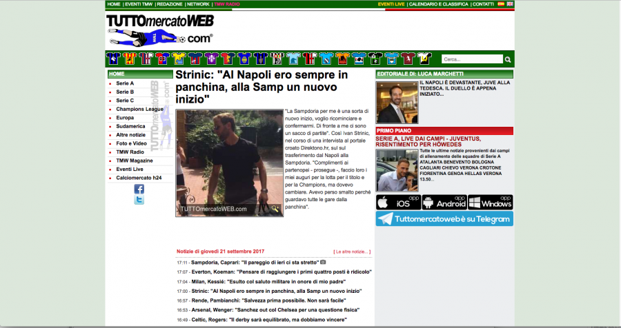 Tuttomercatoweb.com tra i siti web di sport più letti