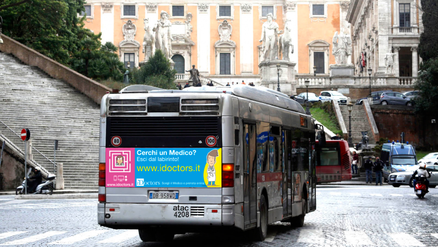 iDoctors lancia una maxi campagna dinamica e decordinamica sui mezzi pubblici di Roma, Milano e Torino, fino a metà novembre