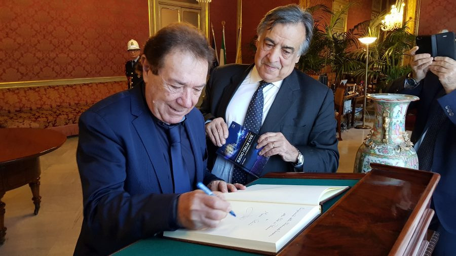 Mario Volanti insignito della cittadinanza onoraria di Palermo dal sindaco Leoluca Orlando