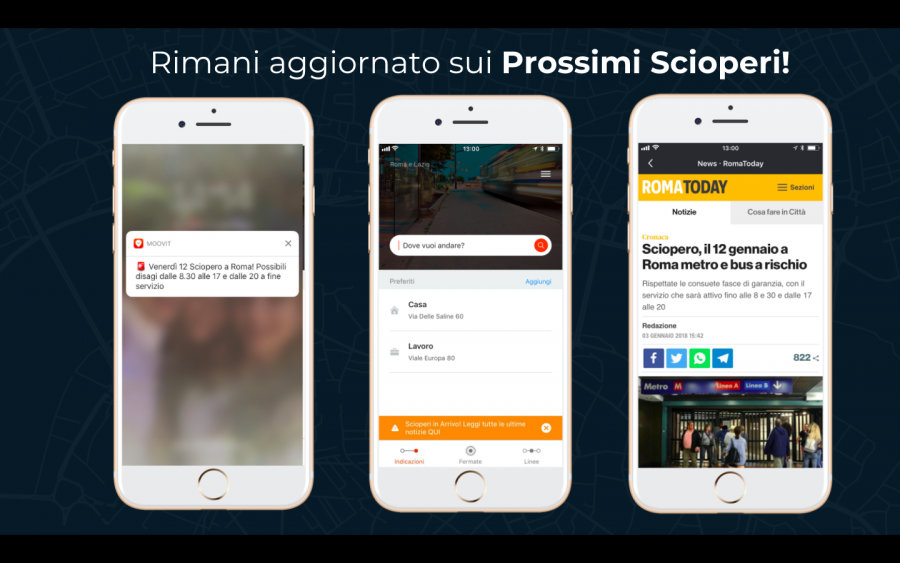 Al via la partnership tra Gruppo Editoriale Citynews e Moovit