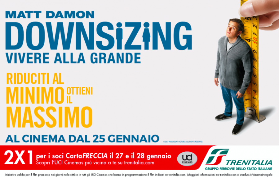 QMI e Trenitalia, CartaFreccia: promozione 2x1 per “Downsizing”