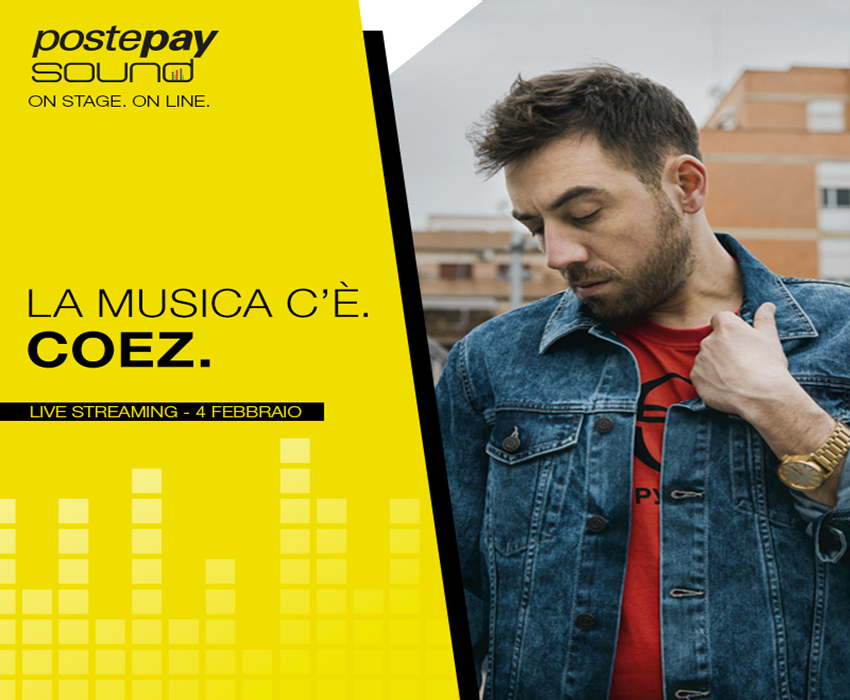 Postepay e Areaconcerti rilanciano Postepay Sound 2.0 con il concerto di Coez