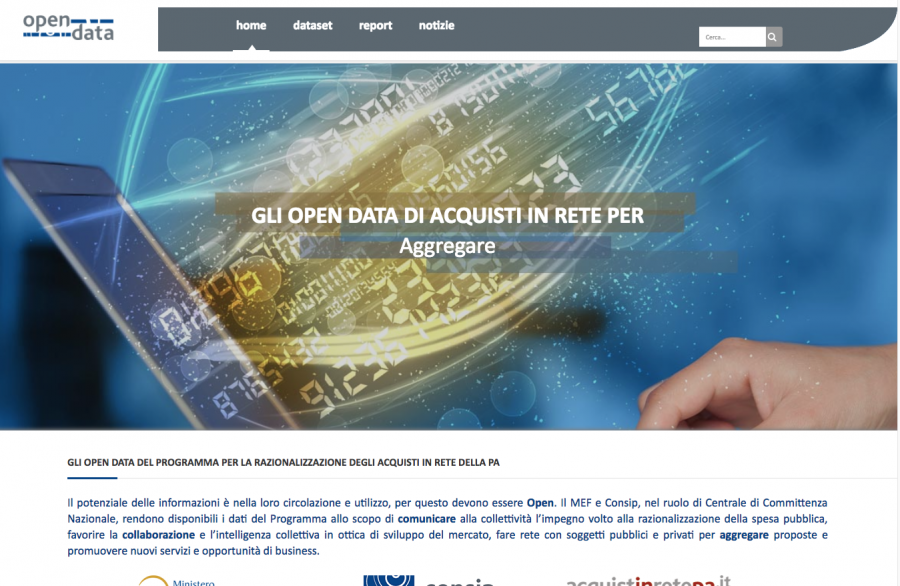 Online il nuovo portale  di Open Data MEF/CONSIP