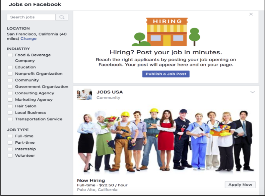 Facebook espande “Jobs” a livello internazionale, in arrivo anche in Italia