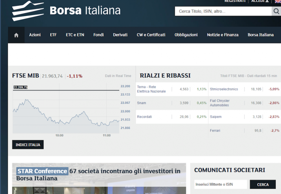 BIMS affida la raccolta del sito di Borsa Italiana a WebAds
